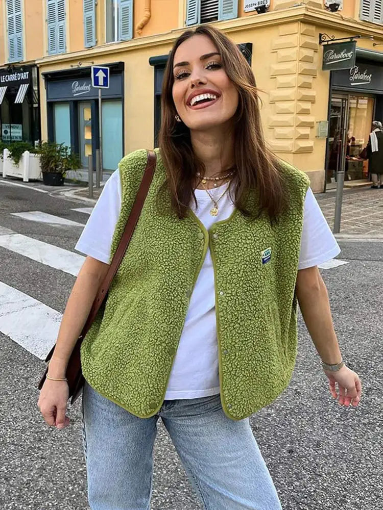 Camille | Gilet en Polaire Détente Tendance Élégant