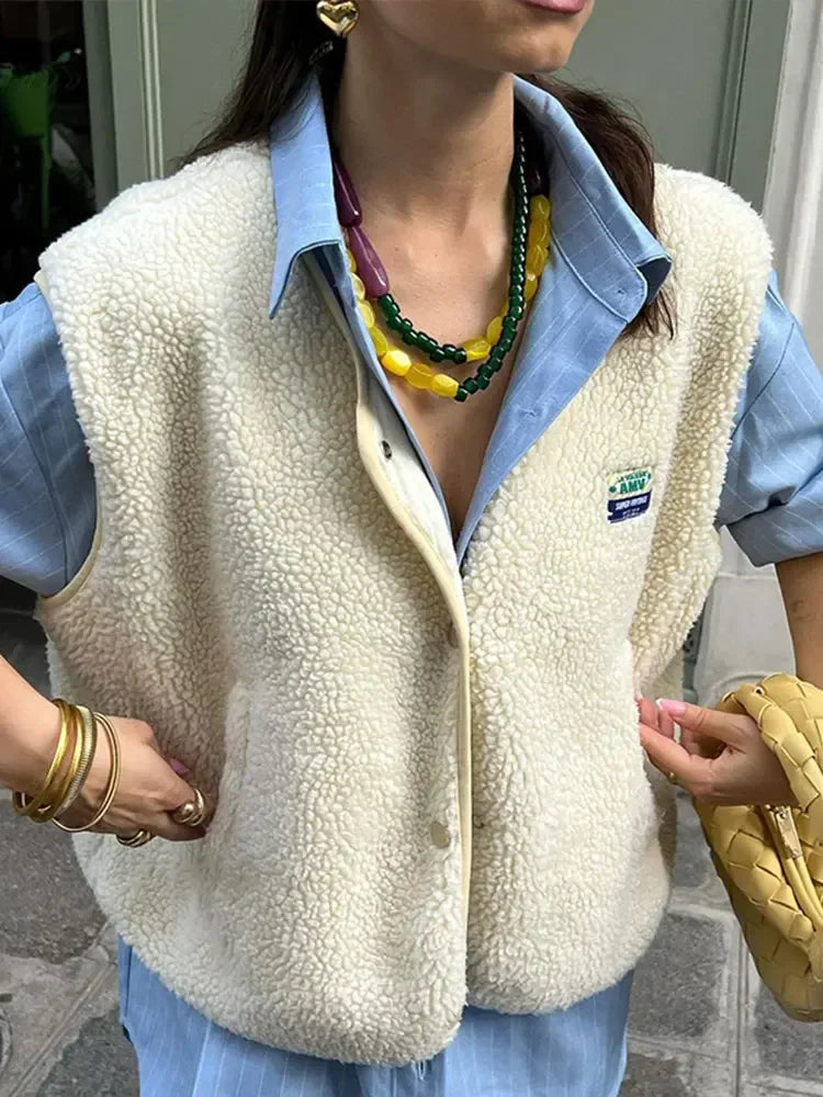 Camille | Gilet en Polaire Détente Tendance Élégant