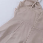 Caroline - Robe Longue Satin Fendue Sexy Femme