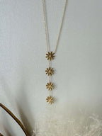 Collier cravate - Fleurs