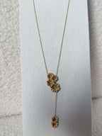 Collier fin pendentif floral