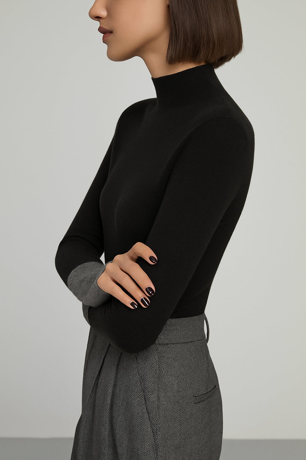 Camille | Pull en Maille Contrasté Tendance Élégant