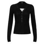 Camille | Top en Maille Ajusté Tendance Élégant