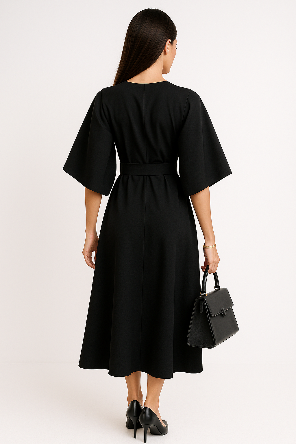 Élise | Robe de Travail Midi Tendance Printanière Chic