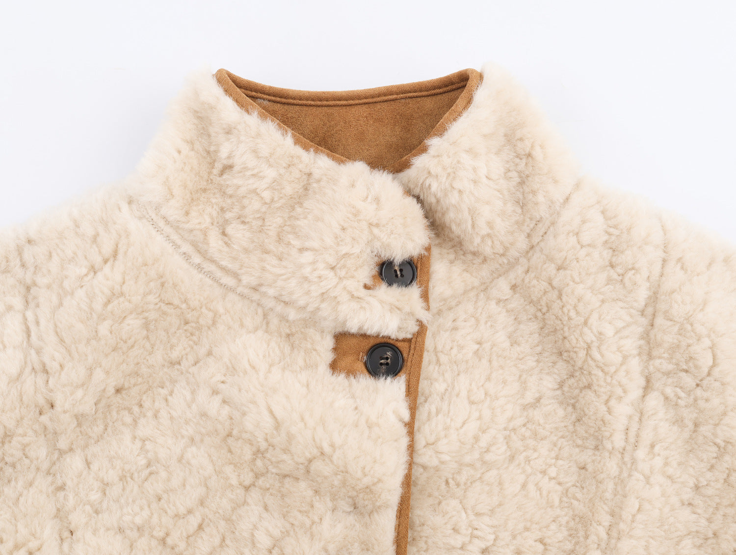 Veste Réversible Fausse Fourrure & Effet Suédine