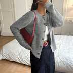 Cardigan Femme Côtelé Boutonné