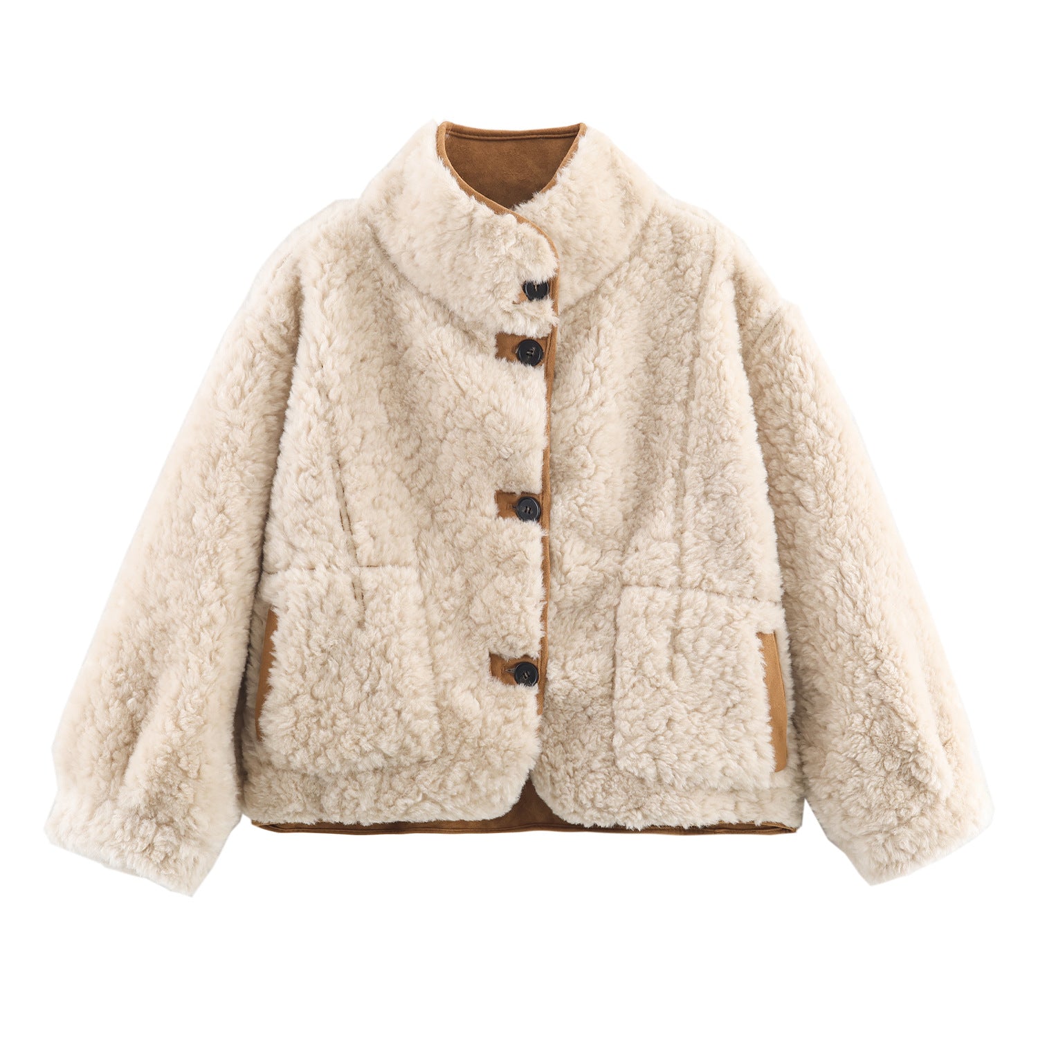 Veste Réversible Fausse Fourrure & Effet Suédine