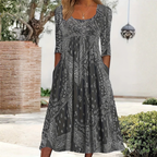 ELOWEN | ROBE MIDI À MANCHES LONGUES CASUAL