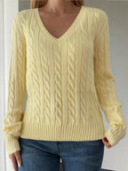 Pull Femme Col V en Laine Douce