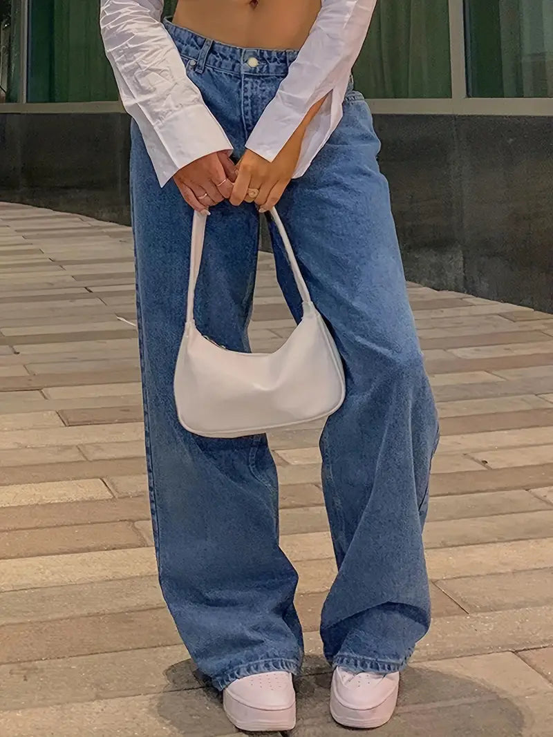 Jean Baggy Vintage Tendance Taille Basse