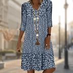 Robe Tunique Femme Fleurie Bohème - Nadine – Bleu