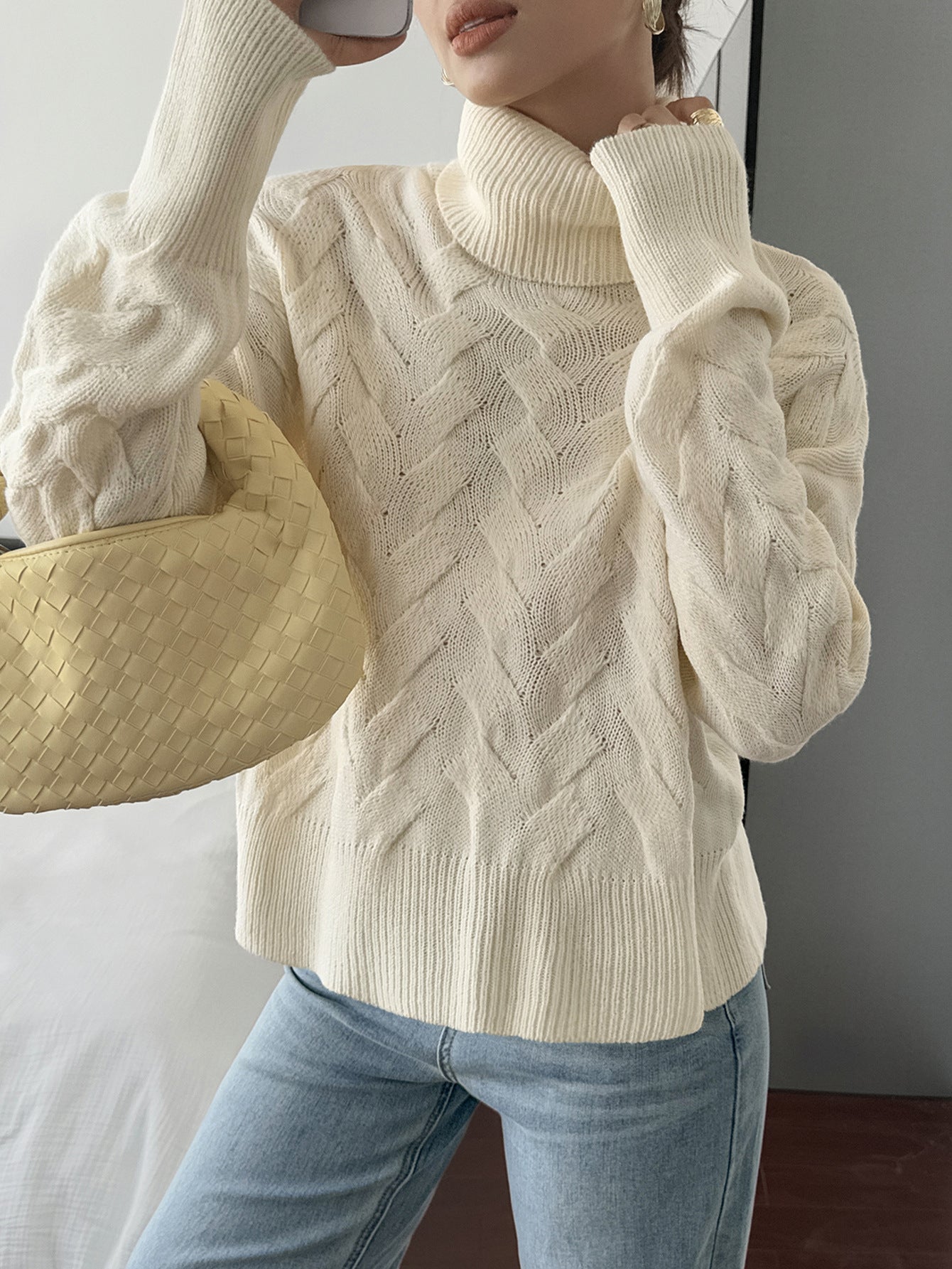 Pull Femme Col Montant