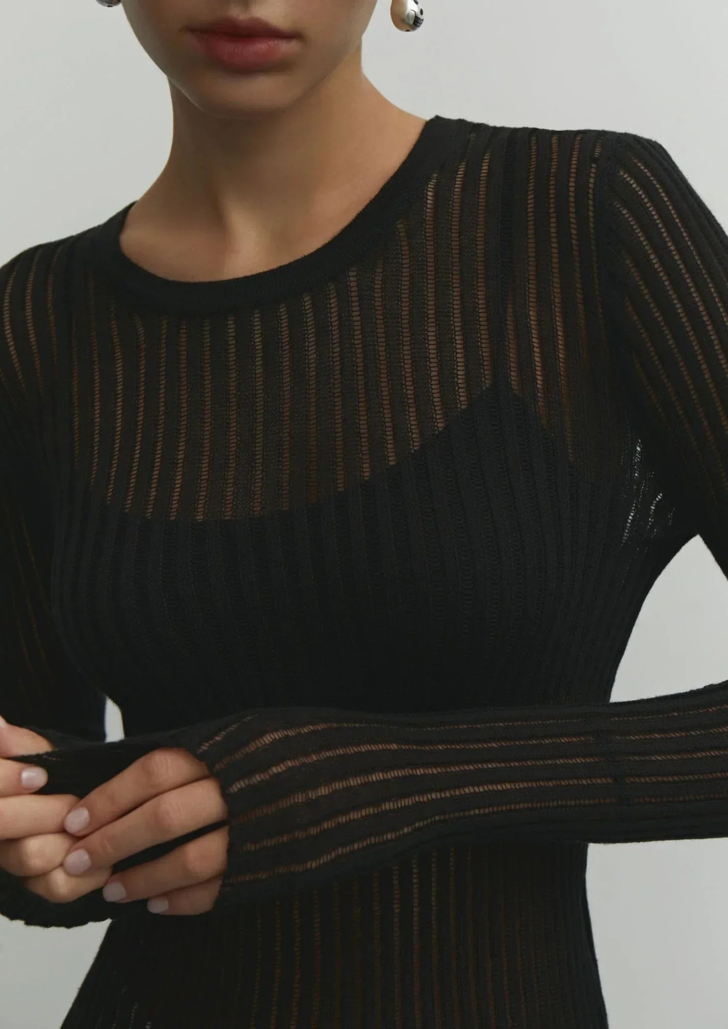 Erika | Haut en Laine Transparente Tendance Éclatant