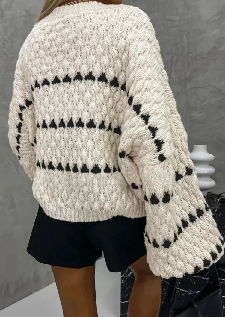 Lucy | Pull Texturé Tendance Printanier Élégant