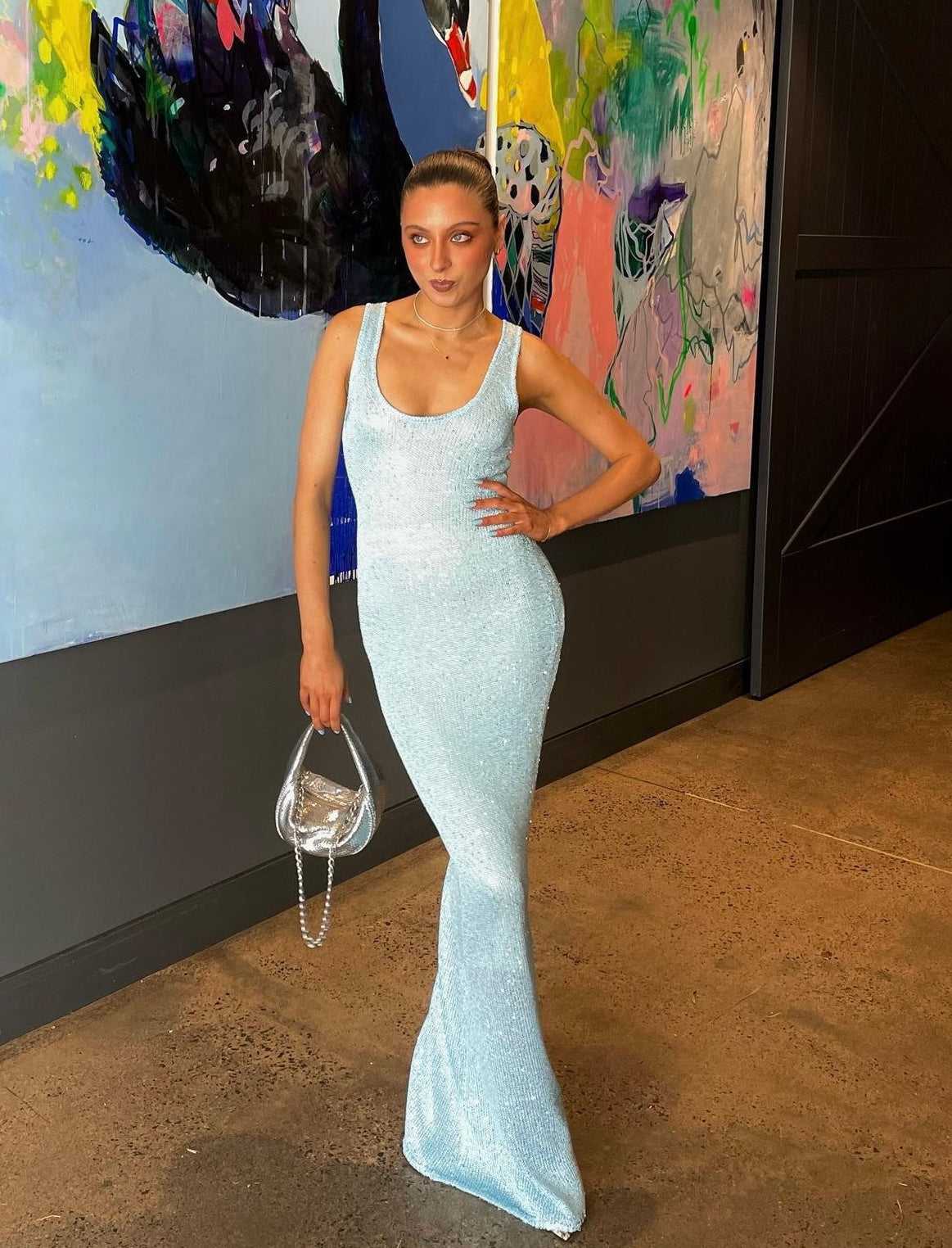 Léa | Robe Maxi à Sequins Tendance Été Élégant