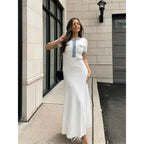 Claire | Robe Maxi Tricotée Été Fluide Élégante