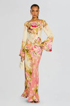 Camille | Robe de Soirée Florale Évasée Tendance Élégante