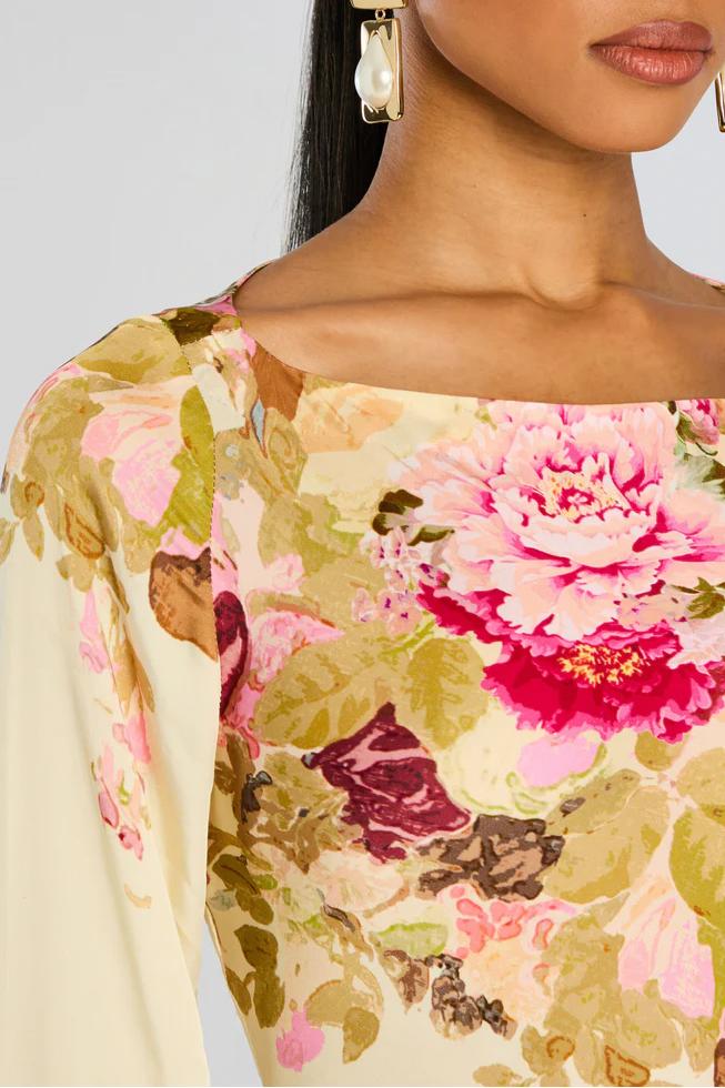 Camille | Robe de Soirée Florale Évasée Tendance Élégante