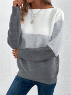 Clara | Pull Tricolore Patchwork Tendance Printanier