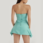 Camille | Robe Mini de Soirée Satin Tendance Élégant