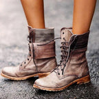 Aurore - Bottines Cuir Lacets Stylées Femme