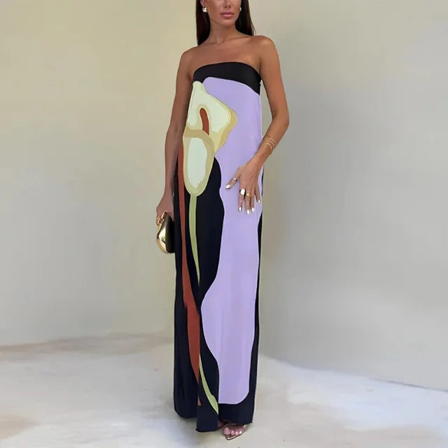 Calla | Robe Maxi d'Été Imprimée Tendance Élégante