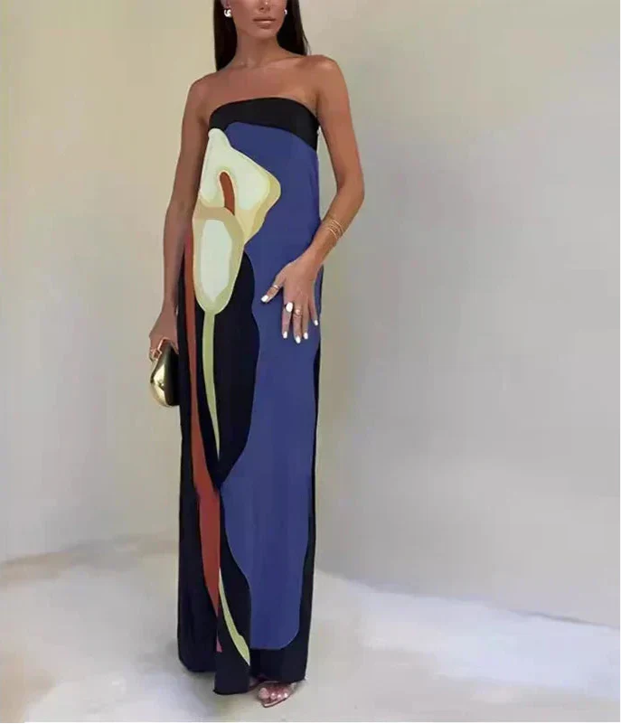 Calla | Robe Maxi d'Été Imprimée Tendance Élégante