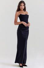 Mia | Robe Maxi Corset Sans Bretelles Tendance Été Chic