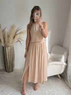 Ensemble haut + jupe beige - Lola