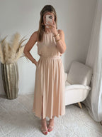 Ensemble haut + jupe beige - Lola