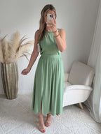 Ensemble haut + jupe vert - Lola