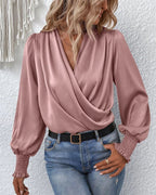 Camille | Blouse Wrap Élégante Fluide Printanier