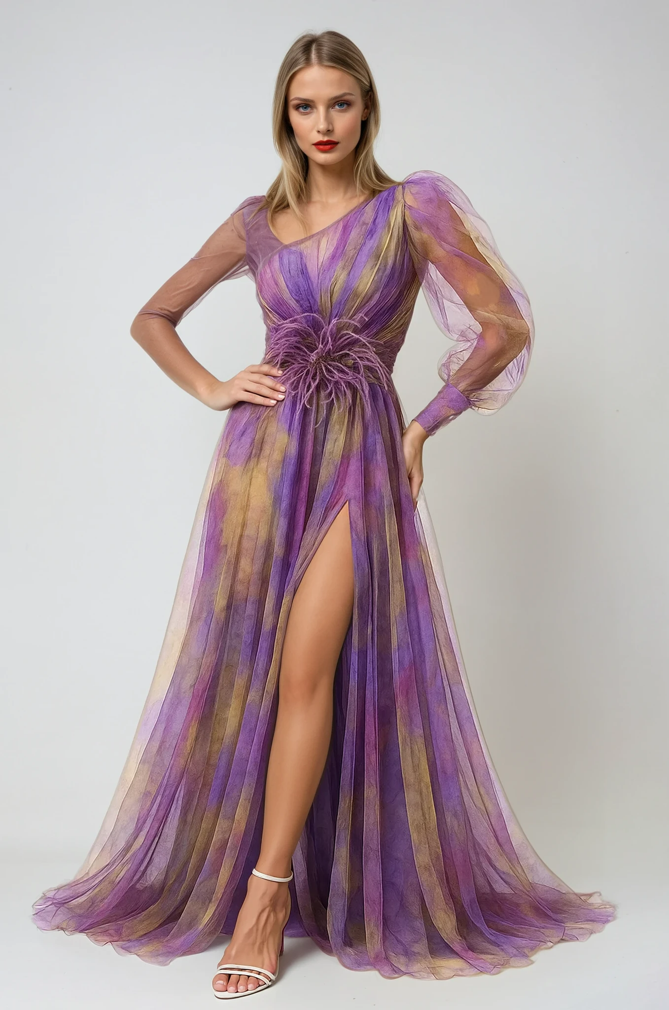 Camille | Robe de Soirée Maxi Fluide Élégante