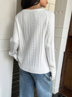 Pull Femme Col V Élastic