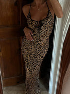 Claire | Robe Maxi Léopard Tendance Été Élégant