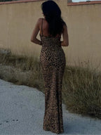 Claire | Robe Maxi Léopard Tendance Été Élégant
