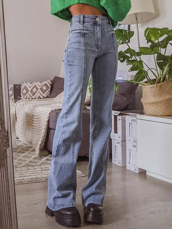 Jean Évasé Tendance avec Patch Étoile