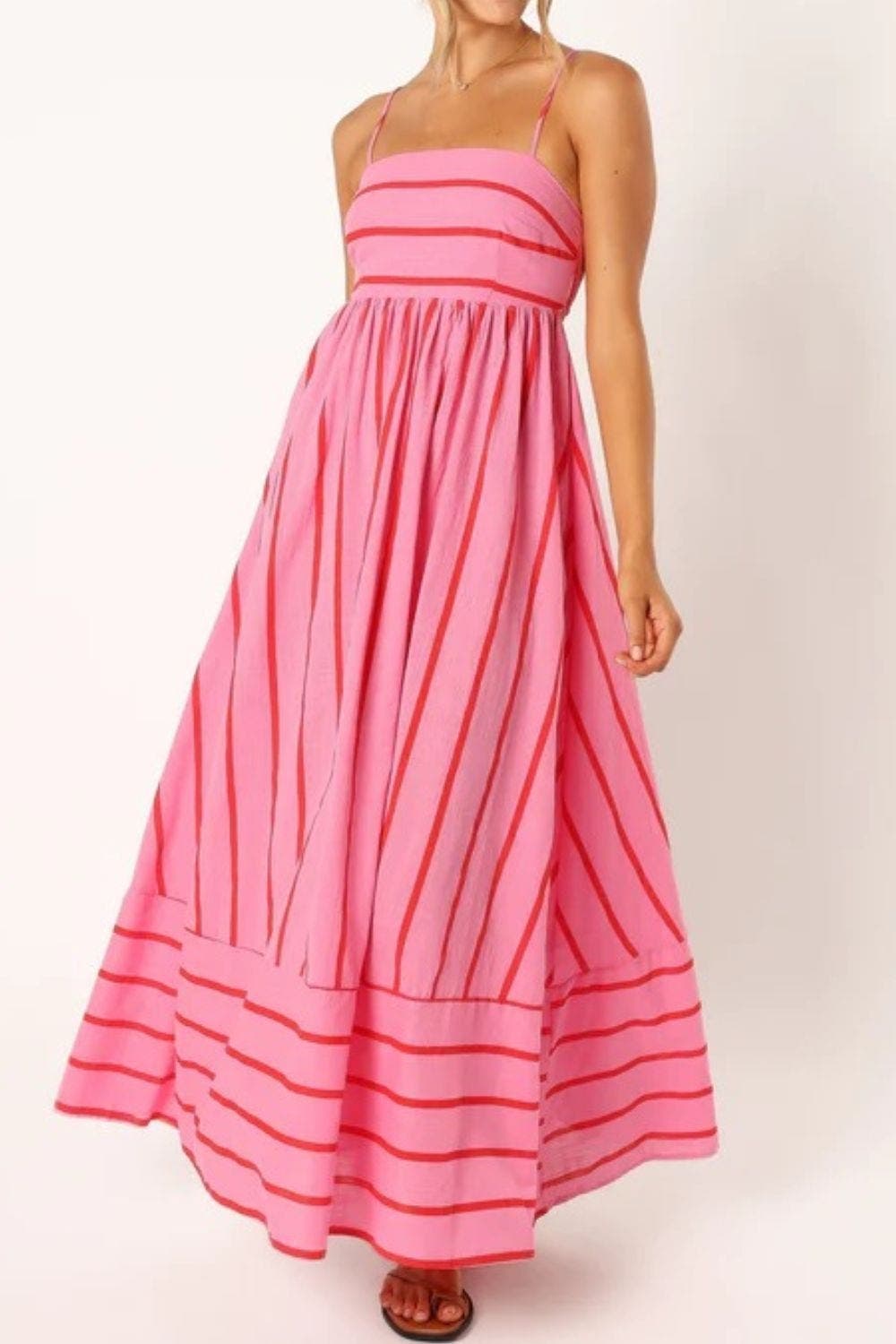 Camille | Robe Maxi d'Été à Rayures Tendance Élégante