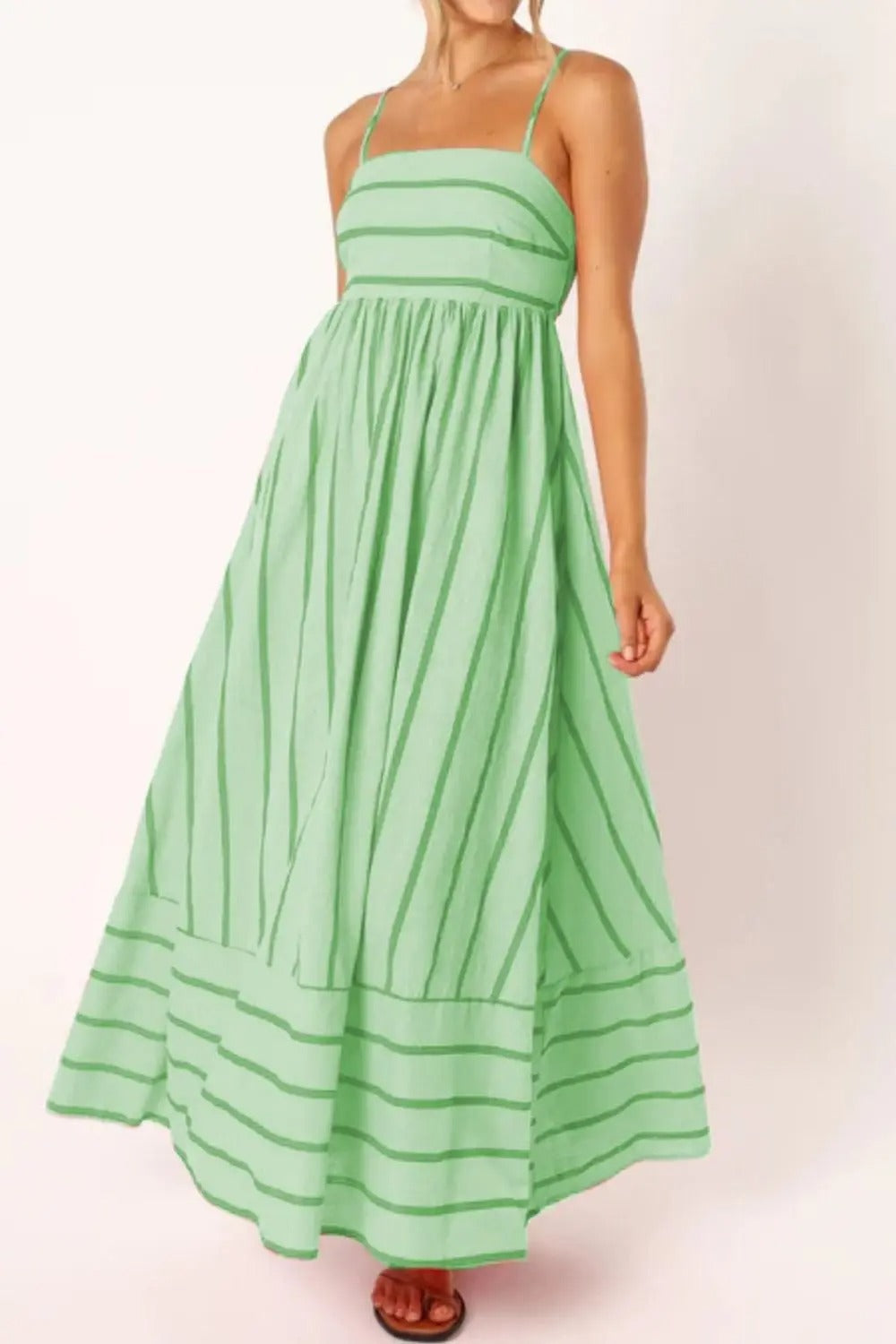 Camille | Robe Maxi d'Été à Rayures Tendance Élégante