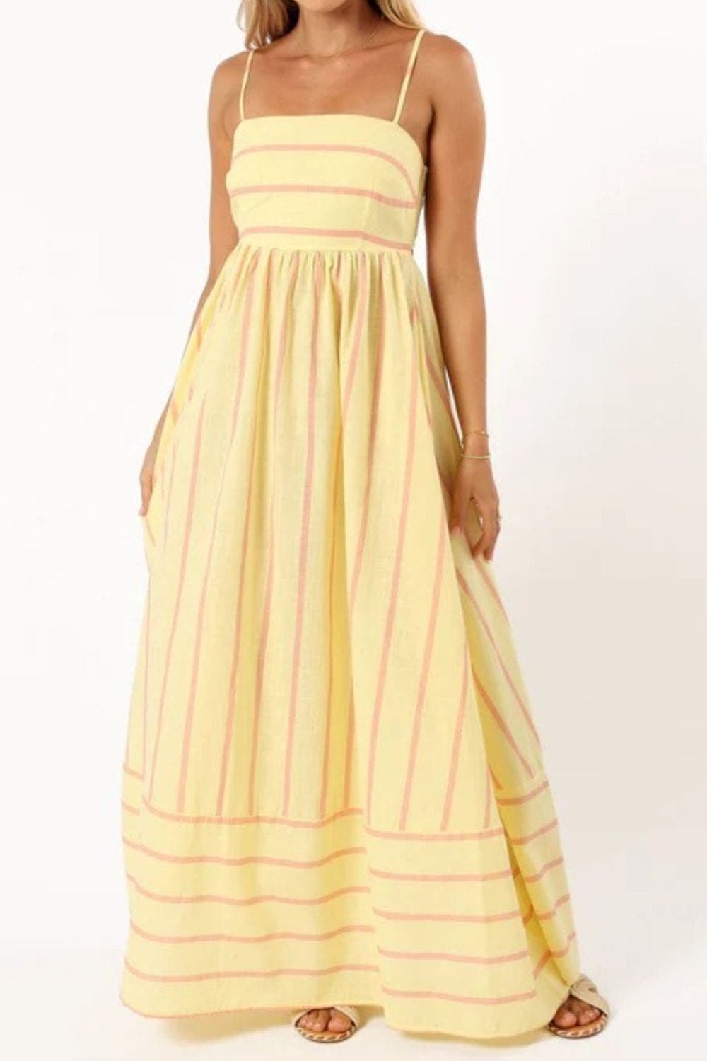 Camille | Robe Maxi d'Été à Rayures Tendance Élégante