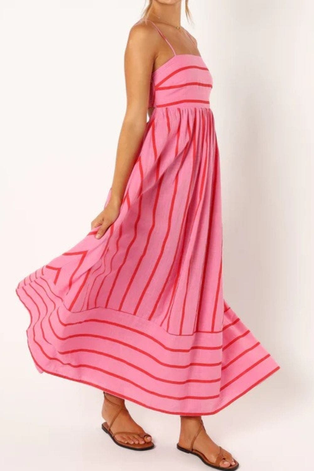 Camille | Robe Maxi d'Été à Rayures Tendance Élégante