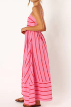 Camille | Robe Maxi d'Été à Rayures Tendance Élégante