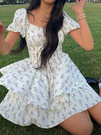 Emma | Robe Mini Corset Florale Tendance Été Élégant