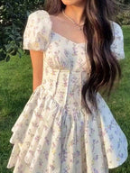 Emma | Robe Mini Corset Florale Tendance Été Élégant