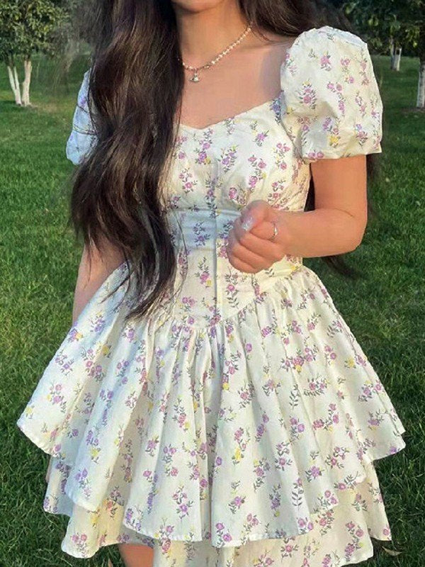 Emma | Robe Mini Corset Florale Tendance Été Élégant
