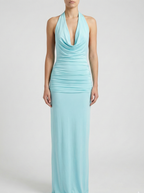 Claire | Robe Maxi Dos Nu Halter Tendance Élégant