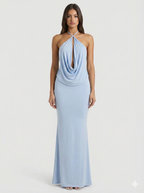 Camille | Robe Maxi à Col Halter Tendance Élégante