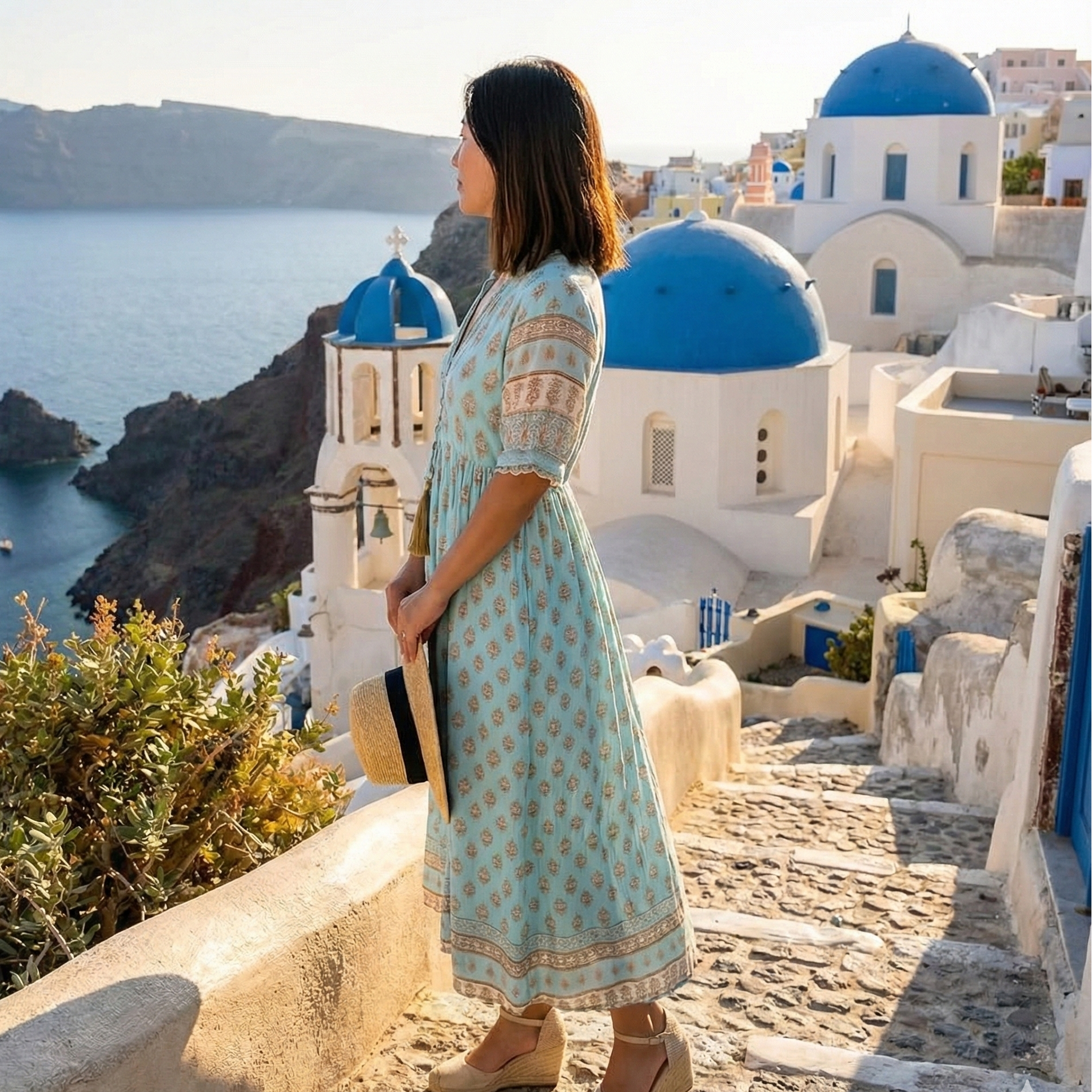 Claire | Robe Midi Boho Plage Éteint Effortless