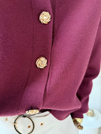 Gilet bordeaux boutons dorés - Nori