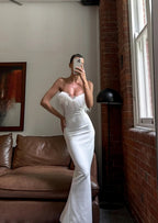 Claire | Robe Maxi de Mariée Blanche Tendance Élégante